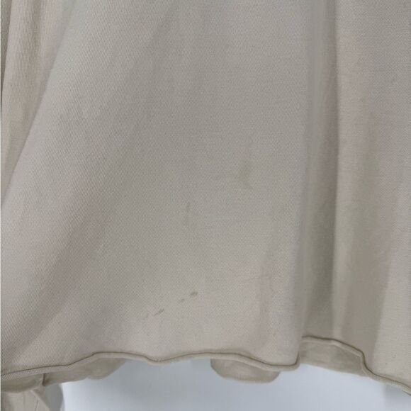 Daydreamer Cali Palms Crop Long Sleeve Neon Graphic Print Tee in Beige | Medium - Picture 8 of 8